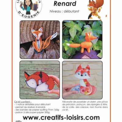 Kit quilling renard fox goupil bande papier roule paperolle diy tuto tutoriel loisirs creatifs eugenie 1