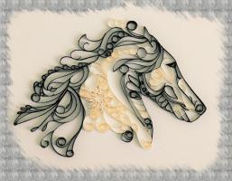 Kit quilling tableau cheval loisir creatif eugenie 1
