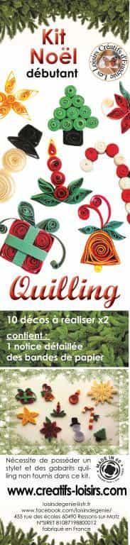 Kit quilling tuto deco de noel modele