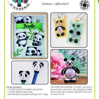 Kit quilling tuto tutoriel panda ours animaux animal diy loisirs creatifs bande papier paer art