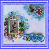 Kit scrapbooking quilling photo modele marin mer loisir creatif