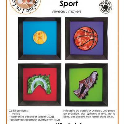 Kit quilling 4 tableaux sport (moyen)