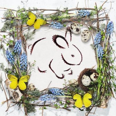 Lapin broderie papier patron carte a broder rabbit string art fil tendu diy loisirs creatifs