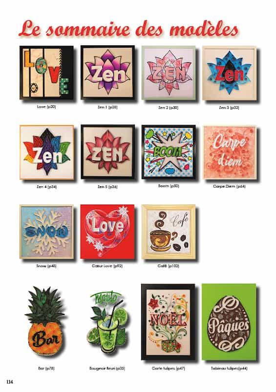 Livre quilling modele lettre prenom apprendre