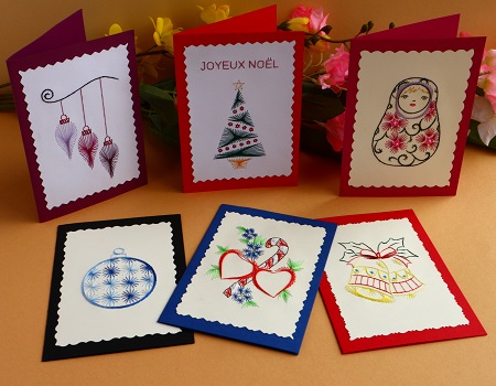 Livret carte a broder broderie sur papier noel les loisirs creatifs d eugenie