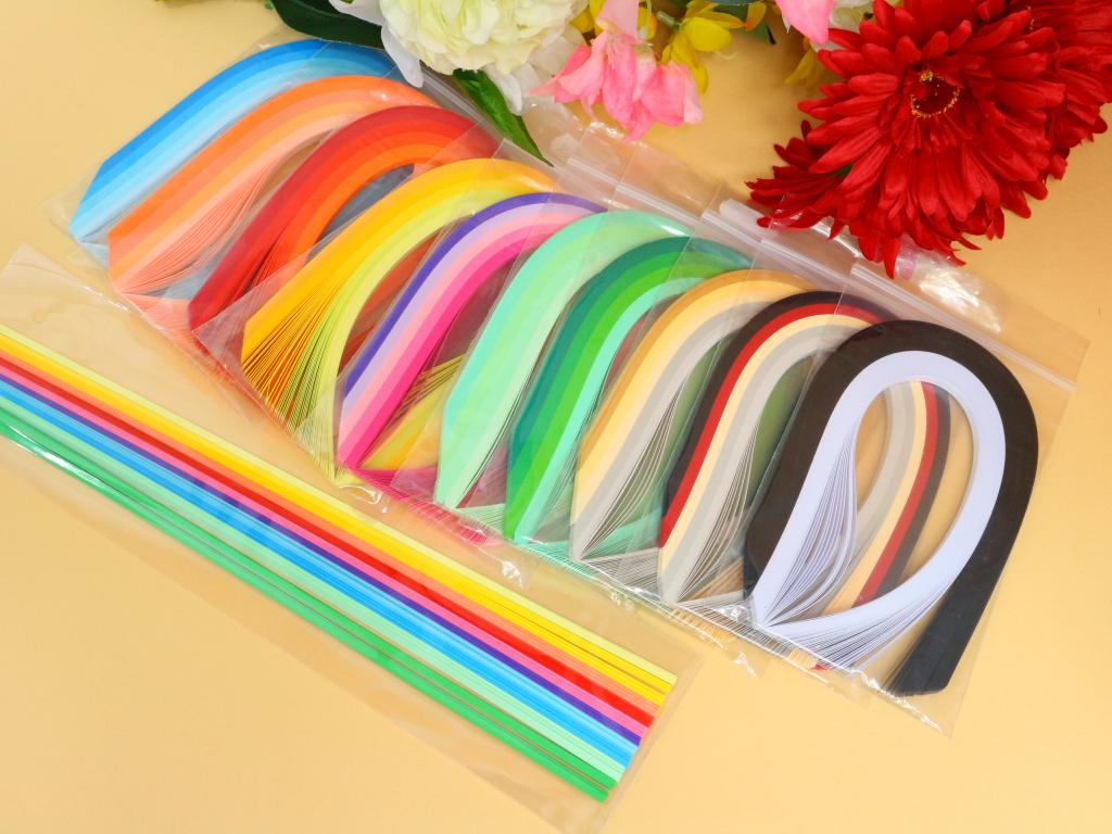 Lot assortiment bandes papier quilling loisir creatif eugenie 1