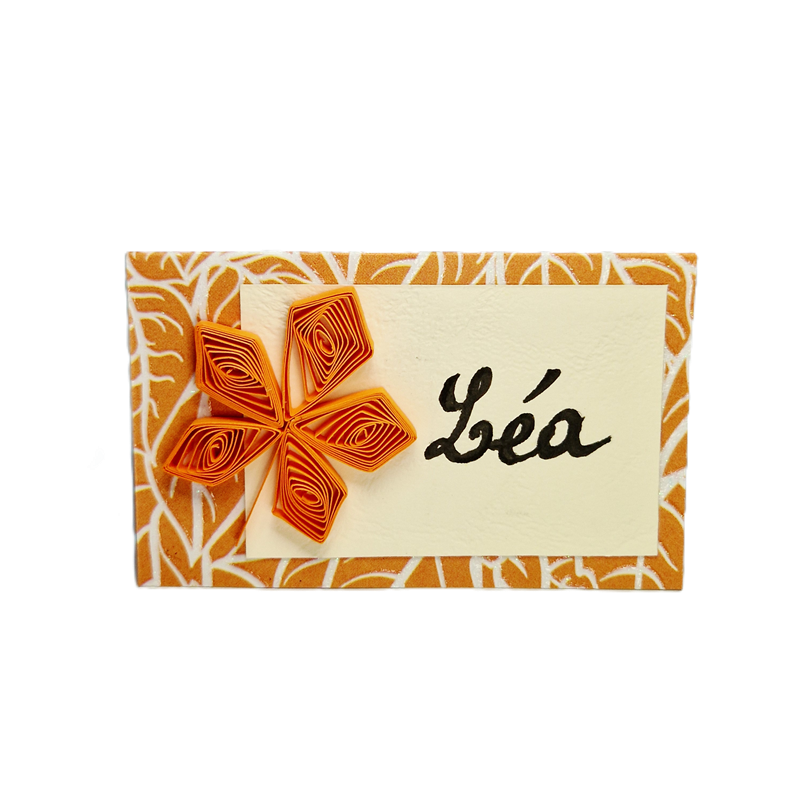 Marque place automne feuille erable quilling modele loisirs creatifs eugenie