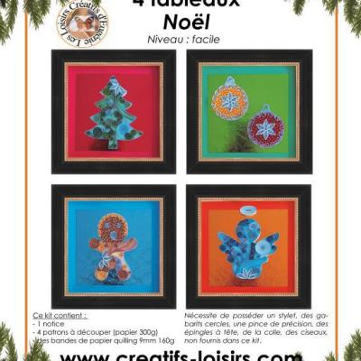 Kit quilling 4 tableaux Noël (facile)