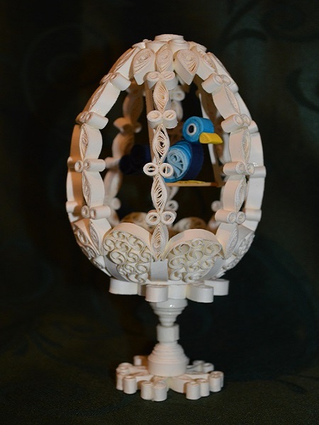 Oeuf cage a oiseau quilling loisirs creatifs 02