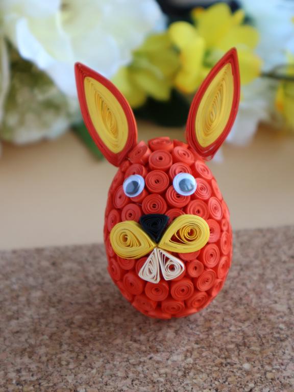 Oeuf quilling lapin loisir creatif eugenie