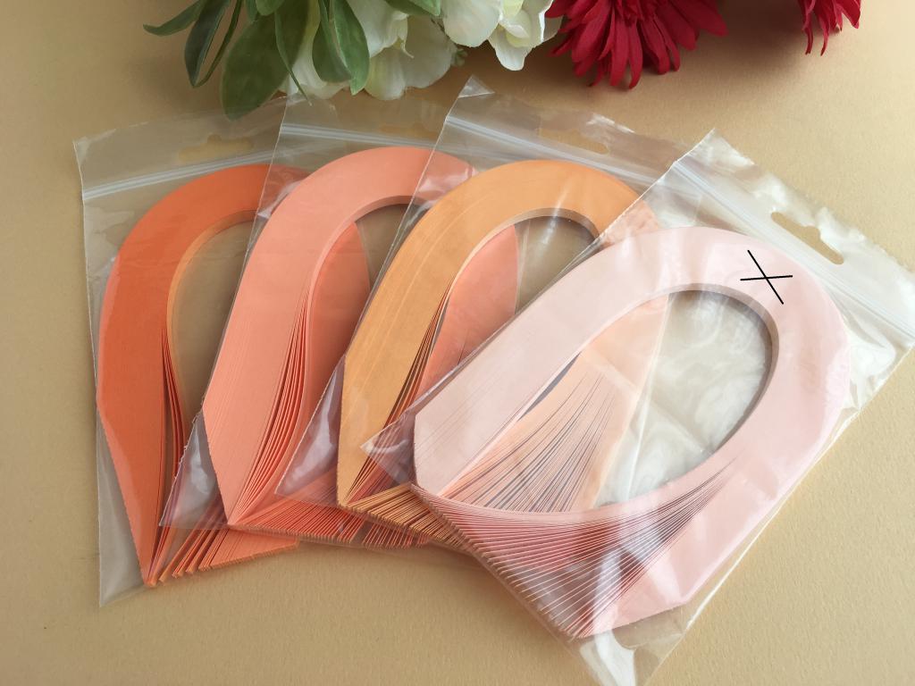 Orange assortiement bande papier quilling loisir creatif 01