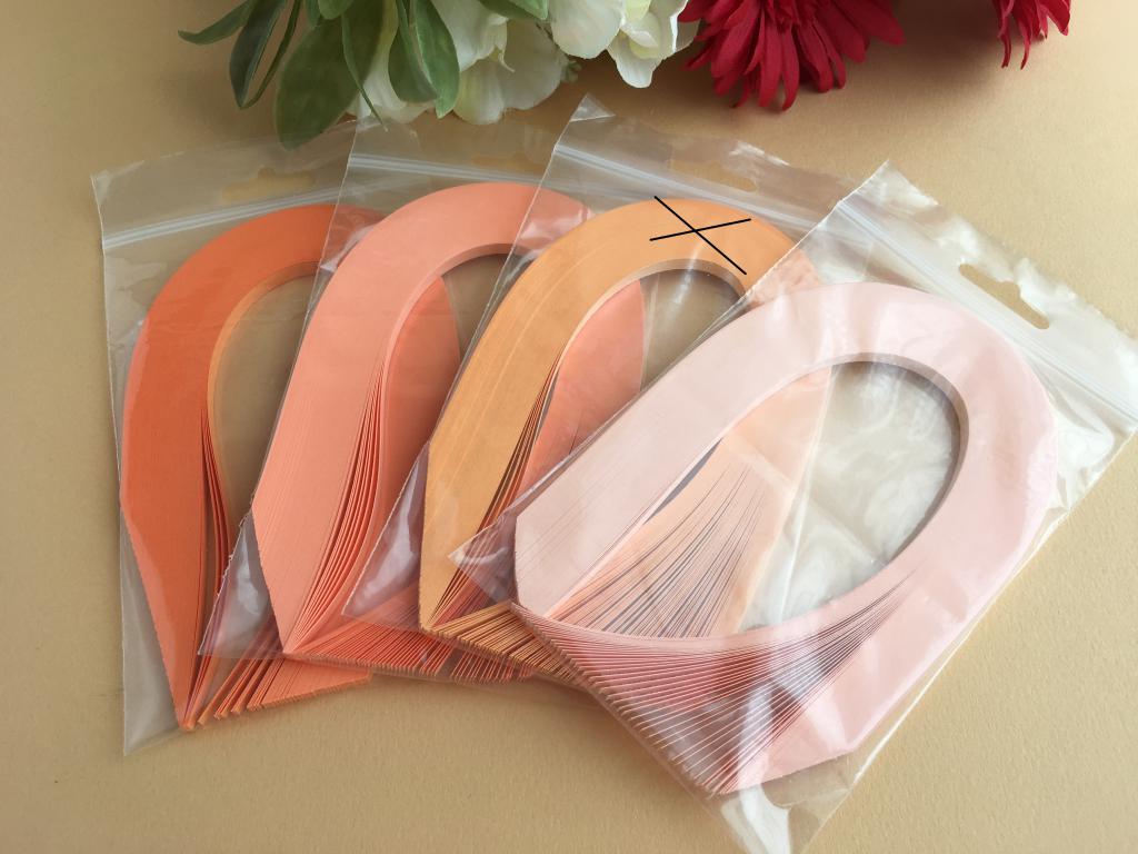 Orange assortiement bande papier quilling loisir creatif 02