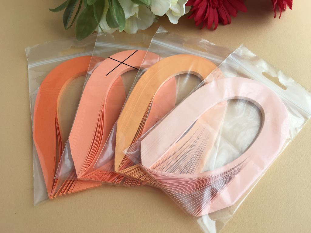 Orange assortiement bande papier quilling loisir creatif 03