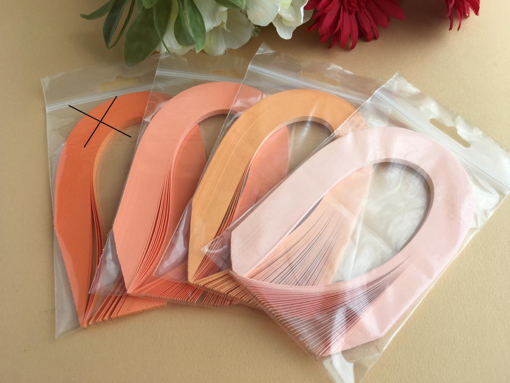 Orange assortiement bande papier quilling loisir creatif 04