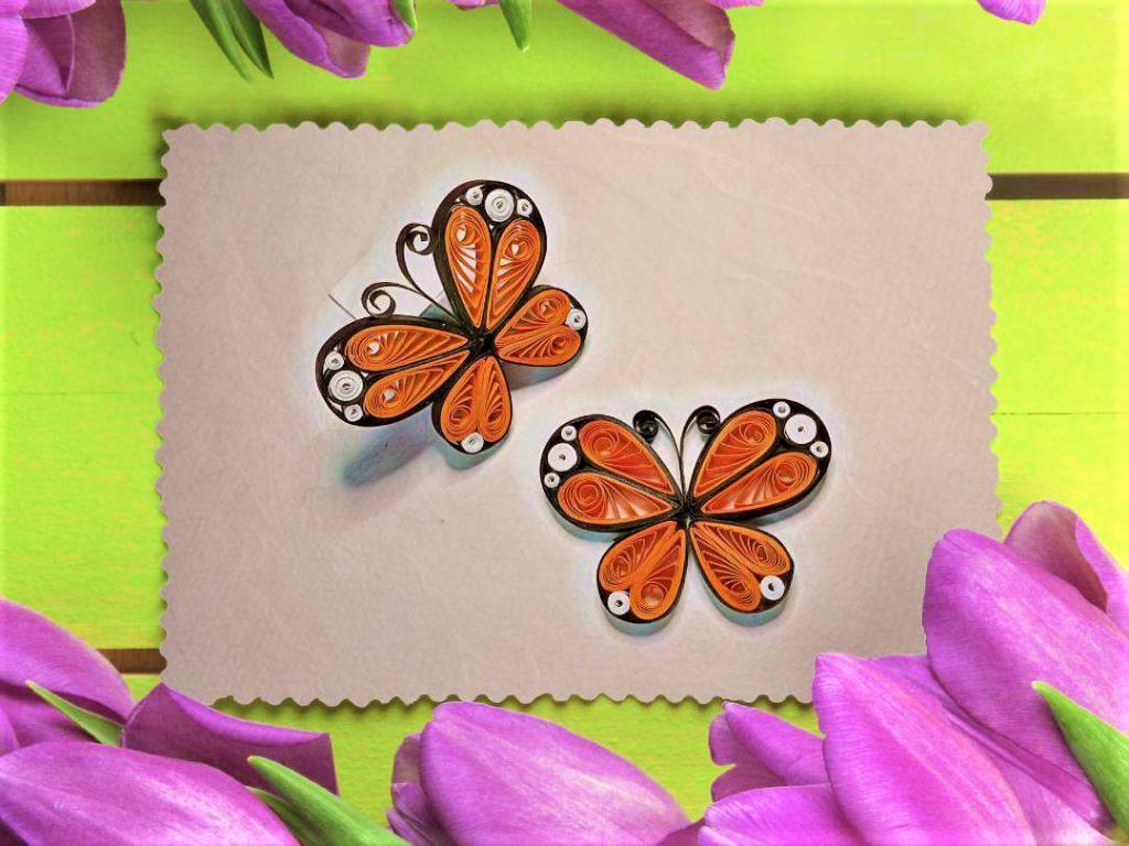 Papillon bande papier quilling roule paperolles loisiirs creatifs eugenie atelier