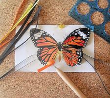 Papillon quilling en cours de realisation loisirs creatifs