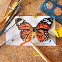 Papillon quilling loisir creatif materiel papier roule paperole 1