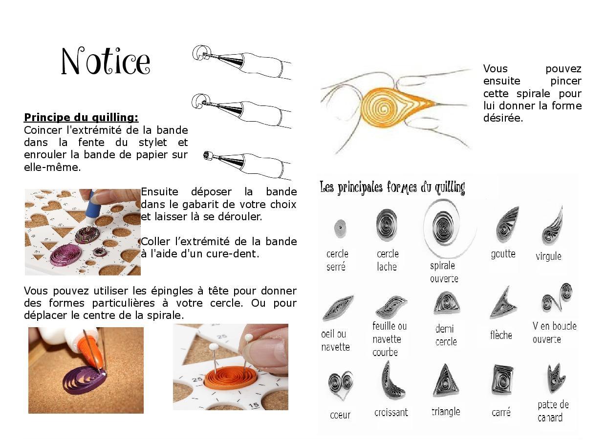 Principe de base du quilling notice tuto loisirs creatifs