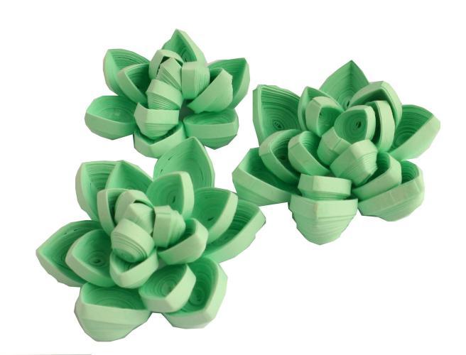 Quilling 3d artichaut succulente plante vegetal vert loisir creatf eugenie papier art 3