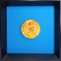 Quilling balle tennis jaune bande papier roule paperolles spirales diy kit loisirs creatifs eugenie
