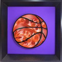Quilling ballon basket orange bande de papier roule paperolles loisir creatif eugenie diy kit art