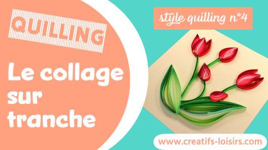 Quilling collage sur tranche paper art coller bande papier bord tuto