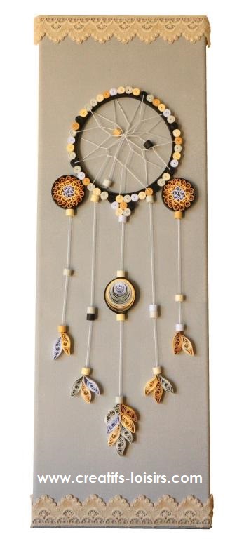 Quilling kit attrepa reve capteur de reve modele mise en scene en valeur 2