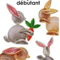Quilling lapin animaux rabbit paperolles papier roule paper art kit bande diy loisirs creatifs