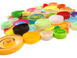 Quilling paperolle bande papier roule spirale cercle couleur