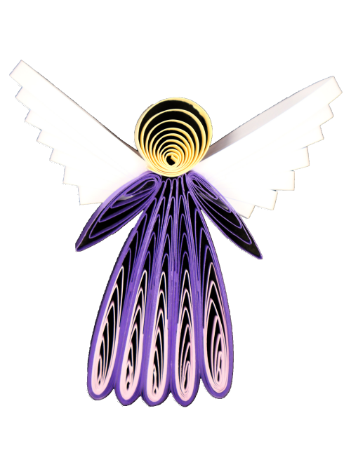 Quilling peigne comb angel ange violet