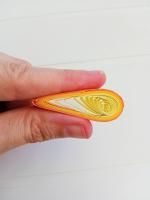 Quilling tuto pincer spirale papier soleil jaune bande paperolles explication