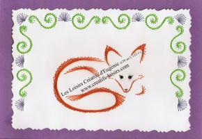 Renard broderie papier carte a broder loisir creatif eugenie