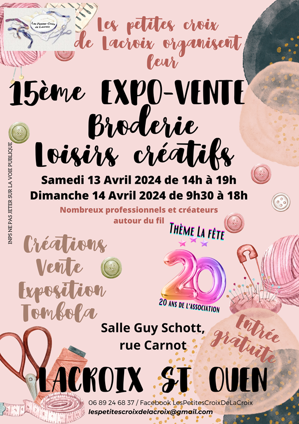 Salon Les Petites Croix, expo vente de loisirs créatifs