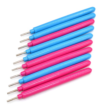 Stylet quilling materiel rose et bleu
