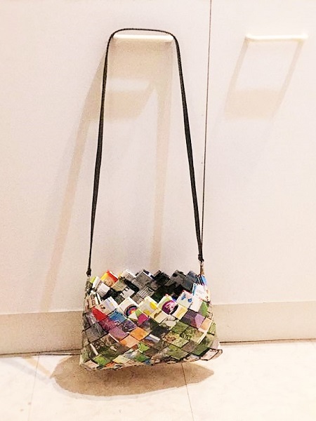 Sylvie vannerie papier loisirs creatifs sac a main avril 2016