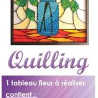 Tableau kit fleur dans un vase kit quilling modele facile loisir creatif eugenie