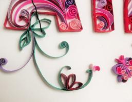 Tableau prenom quilling alix loisirs creatifs detail 02