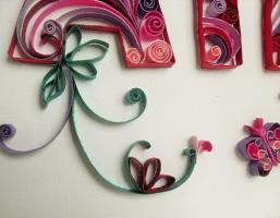 Tableau prenom quilling alix loisirs creatifs detail 03