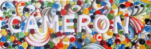 Tableau prenom quilling cameron loisirs creatifs 1