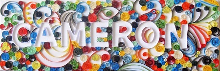 Tableau prenom quilling cameron loisirs creatifs