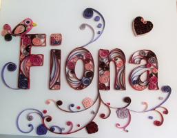 Tableau prenom quilling fiona les loisirs creatifs d eugenie 1