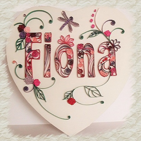 Tableau prenom quilling fiona loisirs creatifs