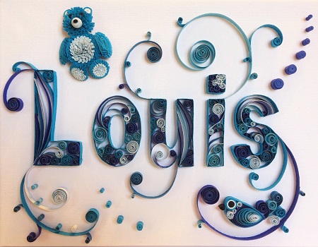 Tableau prenom quilling louis les loisirs creatifs d eugenie