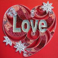 Tableau quilling coeur love les loisirs creatifs d eugenie 1