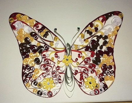 Tableau quilling papillon sylvie marchand avril 2016