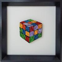 Tableau quilling rubik s cube bande papier roule paperolle loisir creatif eugenie diy art spirale