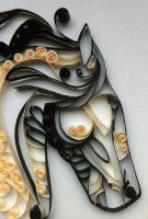 Tableau quilling tete de cheval loisirs creatif eugenie detail 5