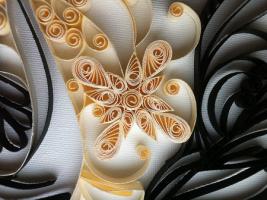 Tableau quilling tete de cheval loisirs creatif eugenie detail 8