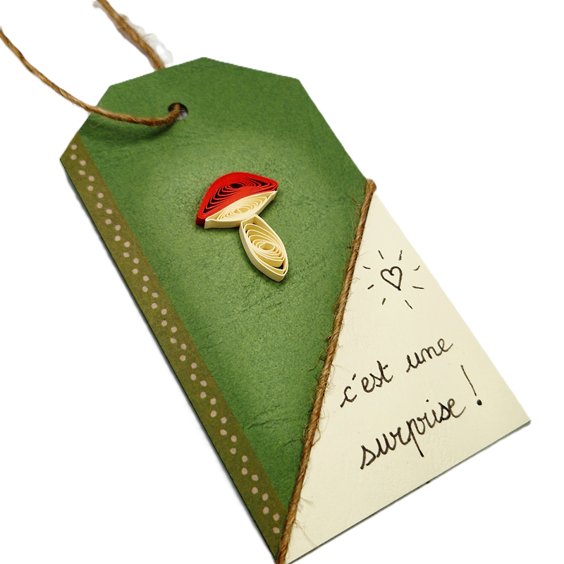 Tag automne scrap quilling champignon modele loisirs creatifs eugenie