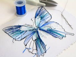Tuto papillon carte a broder broderie sur papier noeud loisir creatif eugenie